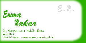 emma makar business card